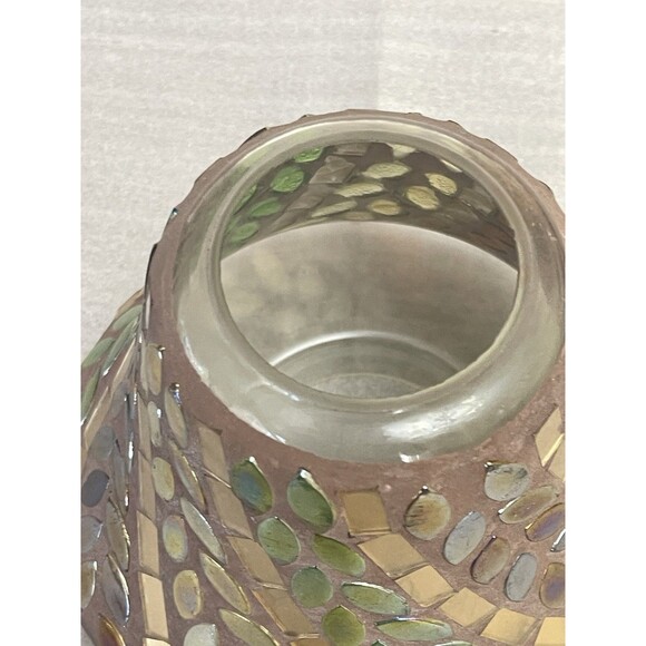 Yankee Candle Macintosh 22oz Large Jar W 4.5" Fall Color Mosaic Glass Topper - Picture 7 of 11